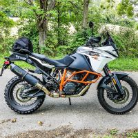 Scarico GPR compatibile con  Ktm Lc 8 Adventure 1090 2017-2020, Furore Evo4 Poppy, Scarico omologato, silenziatore con db killer estraibile e raccordo specifico