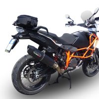 Scarico GPR compatibile con  Ktm LC 8 Super Adventure 1290 2015-2016, Furore Nero, Terminale di scarico racing, con raccordo, senza omologazione