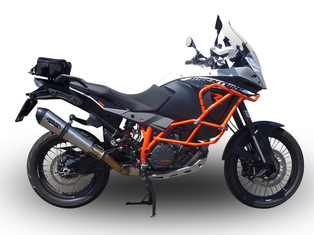 Scarico GPR compatibile con  Ktm Lc 8 Adventure 1050 2015-2016, Gpe Ann. titanium, Terminale di scarico racing, con raccordo, senza omologazione