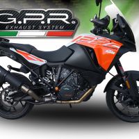 Scarico GPR compatibile con  Ktm LC 8 Super Adventure 1290 - S - R - T 2017-2020, GP Evo4 Black Titanium, Scarico omologato, silenziatore con db killer estraibile e raccordo specifico