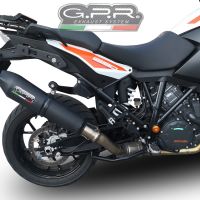 Scarico GPR compatibile con  Ktm LC 8 Super Adventure 1290 - S - R - T 2017-2020, GP Evo4 Black Titanium, Scarico omologato, silenziatore con db killer estraibile e raccordo specifico