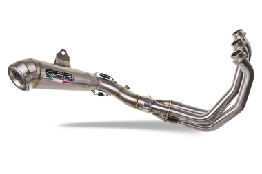 Scarico GPR compatibile con  Triumph Trident 660 2021-2024, Powercone Evo, Scarico completo racing, fornito con db killer estraibile e collettore, non conforme per uso stradale
