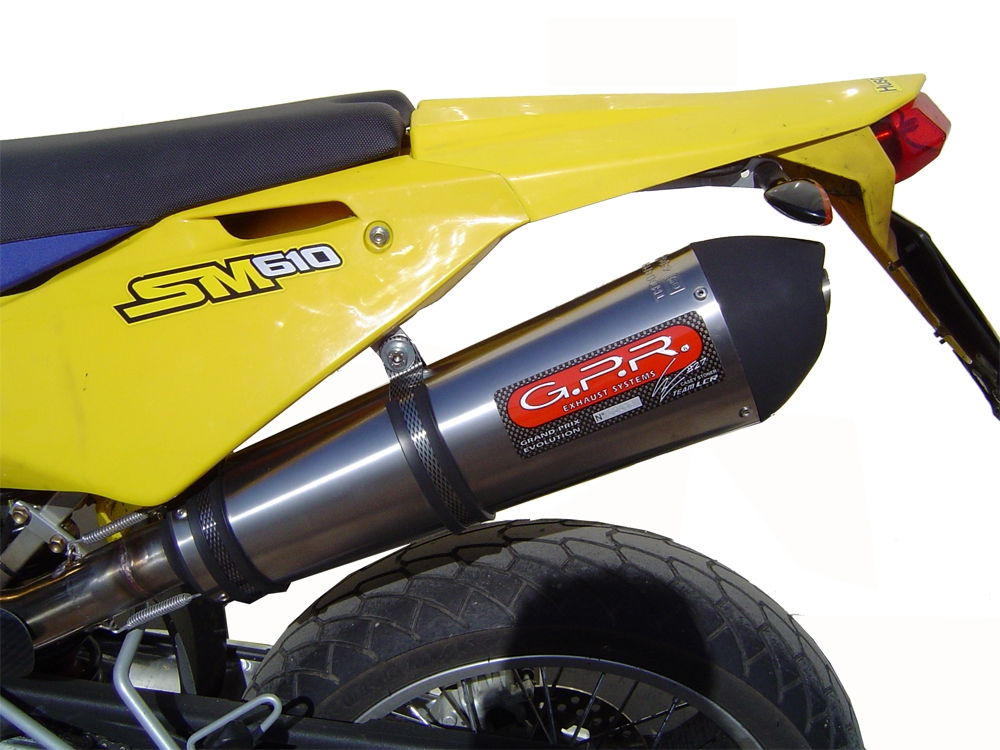 Scarico GPR compatibile con  Husqvarna TE 410 E - SM 410 2007-2009, Gpe Ann. titanium, Terminale di scarico semi-completo, omologato, con db killer estraibile e raccordo specifico