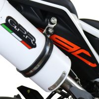 Scarico GPR compatibile con  Ktm Rc 390 2017-2020, Furore Evo4 Nero, Terminale di scarico omologato,fornito con db killer estraibile,catalizzatore e collettore