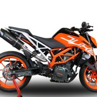 Scarico GPR compatibile con Ktm Rc 390 Versione alta / High level position 2017-2020, Furore Evo4 Poppy, Terminale di scarico omologato,fornito con db killer estraibile,catalizzatore e collettore 