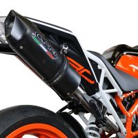 Scarico GPR compatibile con  Ktm Rc 390 2017-2020, Furore Evo4 Nero, Terminale di scarico omologato,fornito con db killer estraibile,catalizzatore e collettore