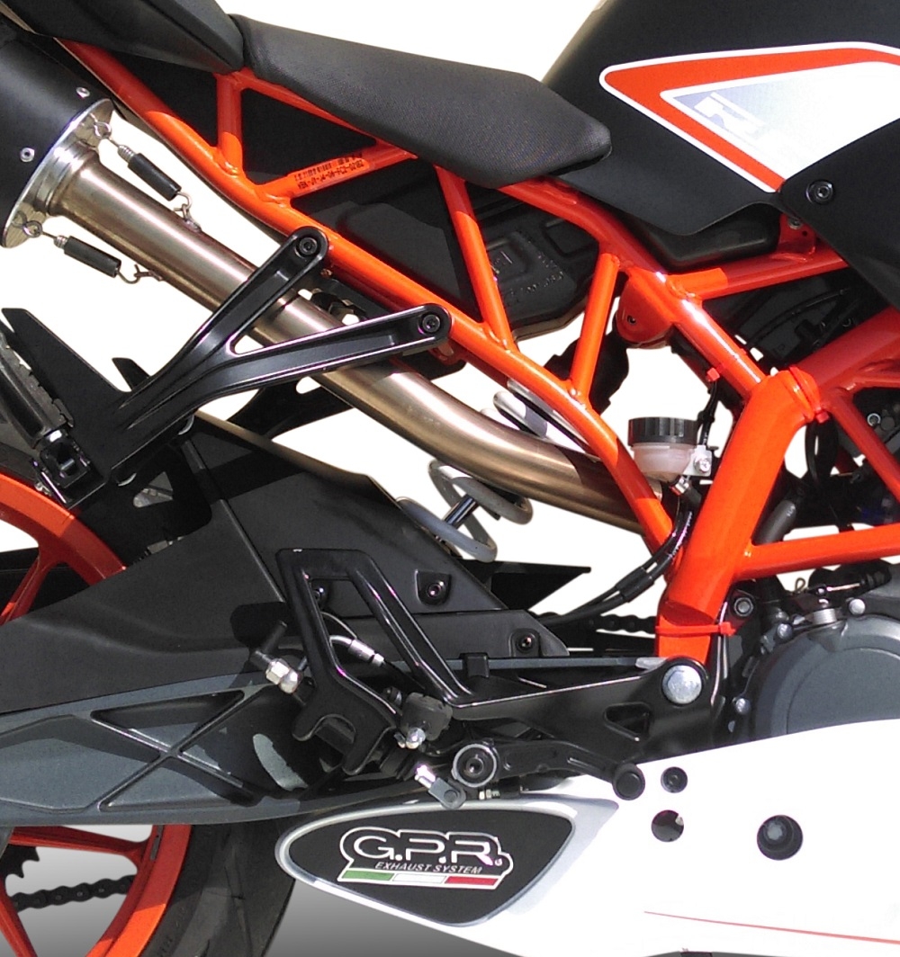 Scarico GPR compatibile con  Ktm Rc 390 2015-2016, M3 Poppy , Terminale di scarico racing, con raccordo, senza omologazione