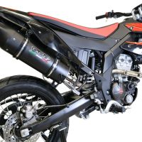 Scarico GPR compatibile con  Aprilia Rx 125 2021-2024, Furore Nero, Terminale di scarico Racing, con raccordo specifico e db killer estraibile, non conforme per uso stradale