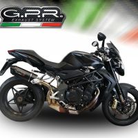 Scarico GPR compatibile con  Mv Agusta Brutale 990 R 2010-2011, Furore Poppy, Scarico omologato, silenziatore con db killer estraibile e raccordo specifico