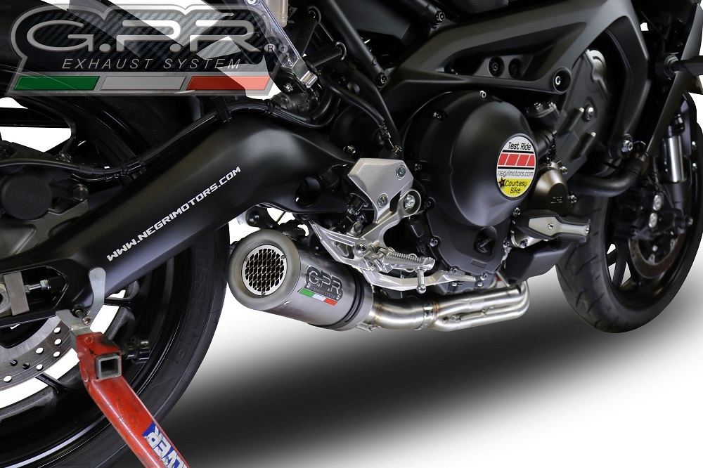 Scarico GPR compatibile con  Yamaha Mt-09 2014-2020, M3 Inox , Scarico completo racing, fornito con db killer estraibile e collettore, non conforme per uso stradale