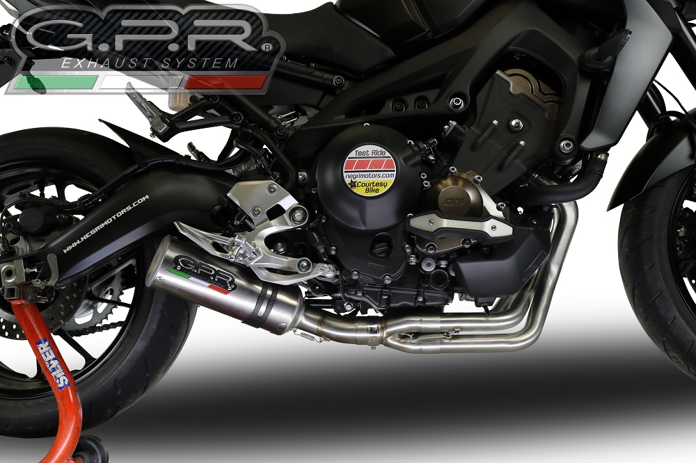 Scarico GPR compatibile con  Yamaha Mt-09 2014-2020, M3 Inox , Scarico completo racing, fornito con db killer estraibile e collettore, non conforme per uso stradale