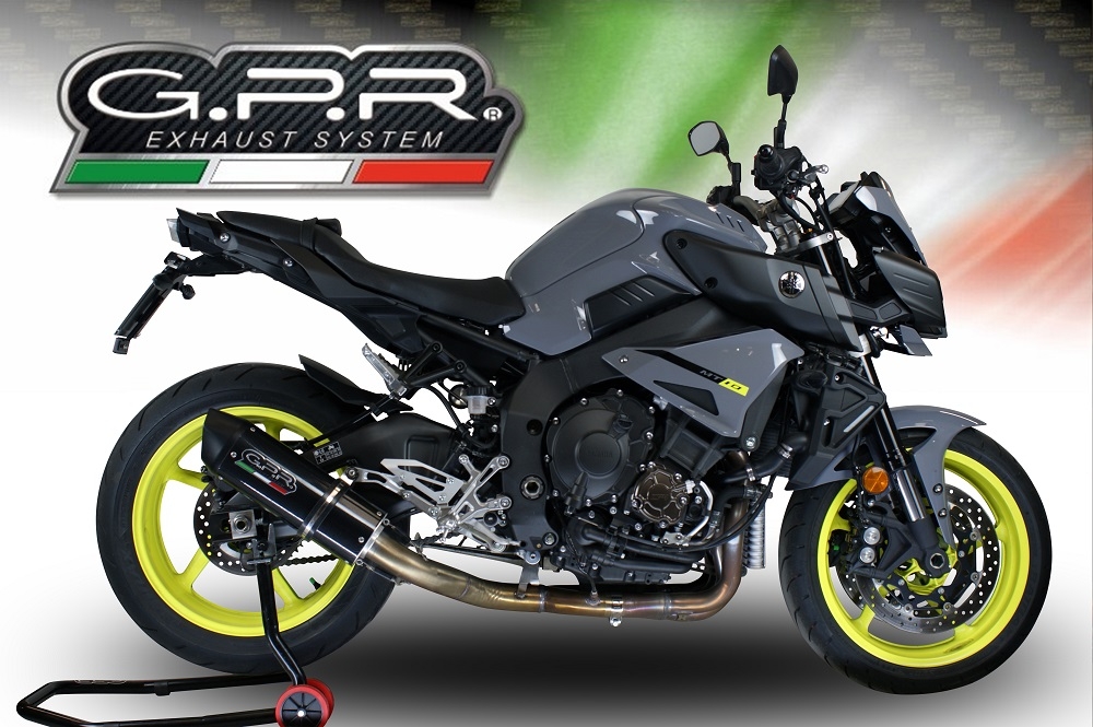 Scarico GPR compatibile con  Yamaha Mt-10 2016-2024, Furore Evo4 Poppy, Scarico semi-completo omologato,fornito con db killer estraibile,catalizzatore e collettore