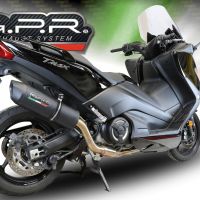 Scarico GPR compatibile con  Yamaha T-Max 530 2017-2021, Furore Evo4 Nero, Scarico completo omologato,fornito con db killer estraibile,catalizzatore e collettore