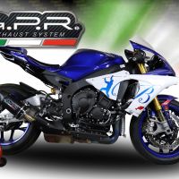 Scarico GPR compatibile con Yamaha Yzf R1/R1-M 2015-2016, Furore Poppy, Scarico omologato, silenziatore con db killer estraibile e raccordo specifico 