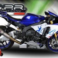 Scarico GPR compatibile con  Yamaha Yzf R1-R1-M 2017-2019, M3 Titanium Natural, Terminale di scarico racing, con raccordo, senza omologazione