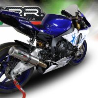 Scarico GPR compatibile con  Yamaha Yzf R1-R1-M 2017-2019, M3 Inox , Terminale di scarico racing, con raccordo, senza omologazione