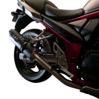 Scarico GPR compatibile con  Suzuki Gsf 650 Bandit - S  2005-2006, Furore Nero, Terminale di scarico omologato, fornito con db killer estraibile, catalizzatore e raccordo specifico