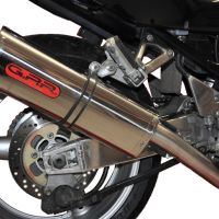 Scarico GPR compatibile con  Suzuki Gsf 400 Bandit 1991-1997, Trioval, Scarico omologato, silenziatore con db killer estraibile e raccordo specifico