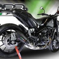 Scarico GPR compatibile con  Benelli Leoncino 500 2017-2020, Gpe Ann. Black titanium, Scarico omologato, silenziatore con db killer estraibile e raccordo specifico