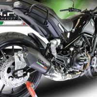 Scarico GPR compatibile con  Benelli Leoncino 500 2017-2020, Gpe Ann. Black titanium, Scarico omologato, silenziatore con db killer estraibile e raccordo specifico