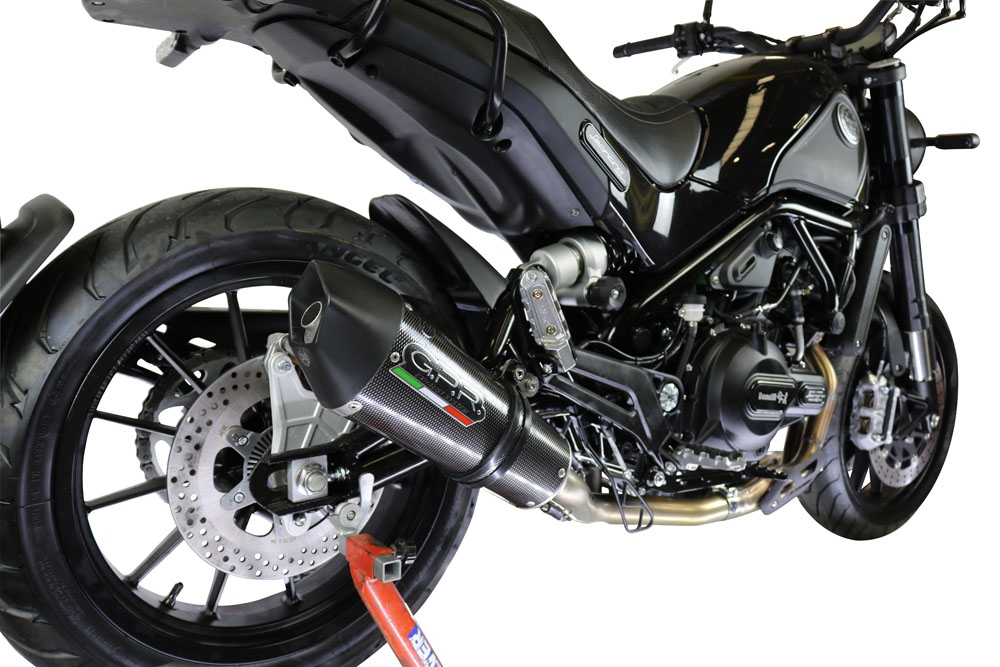 Scarico GPR compatibile con  Benelli Leoncino 500  2017-2020, GP Evo4 Poppy, Scarico semi-completo omologato,fornito con db killer estraibile,catalizzatore e collettore