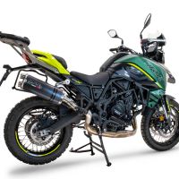 Scarico GPR compatibile con  Benelli Trk 702  2023-2024, Dual Poppy, Scarico omologato, silenziatore con db killer estraibile e raccordo specifico