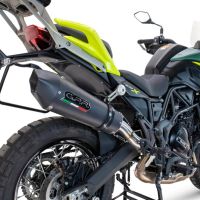 Scarico GPR compatibile con  Benelli Trk 702  2023-2024, GP Evo4 Black Titanium, Scarico omologato, silenziatore con db killer estraibile e raccordo specifico