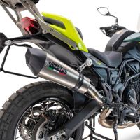 Scarico GPR compatibile con  Benelli Trk 702 X 2023-2024, GP Evo4 Titanium, Scarico omologato, silenziatore con db killer estraibile e raccordo specifico