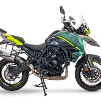 Scarico GPR compatibile con  Benelli Trk 702  2023-2024, Sonic Titanium, Scarico omologato, silenziatore con db killer estraibile e raccordo specifico