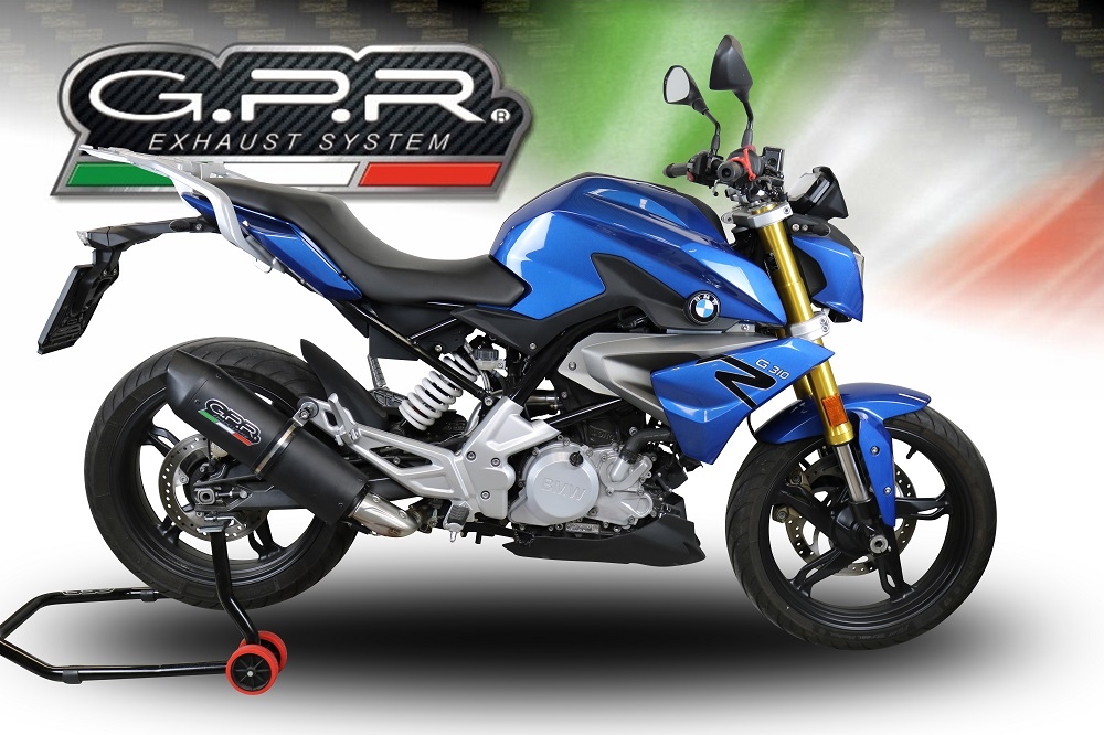 Scarico GPR compatibile con  Bmw G 310 R 2017-2021, Furore Evo4 Poppy, Scarico completo omologato,fornito con db killer estraibile,catalizzatore e collettore