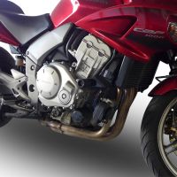 Scarico GPR compatibile con  Honda Cbf 1000 - ST  2006-2009, Furore Nero, Coppia di terminali di scarico omologati, forniti con db killer removibili e raccordi specifici