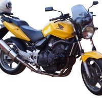 Scarico GPR compatibile con  Honda Cbf 600 - N 2004-2006, Trioval, Terminale di scarico omologato,fornito con db killer estraibile,catalizzatore e collettore