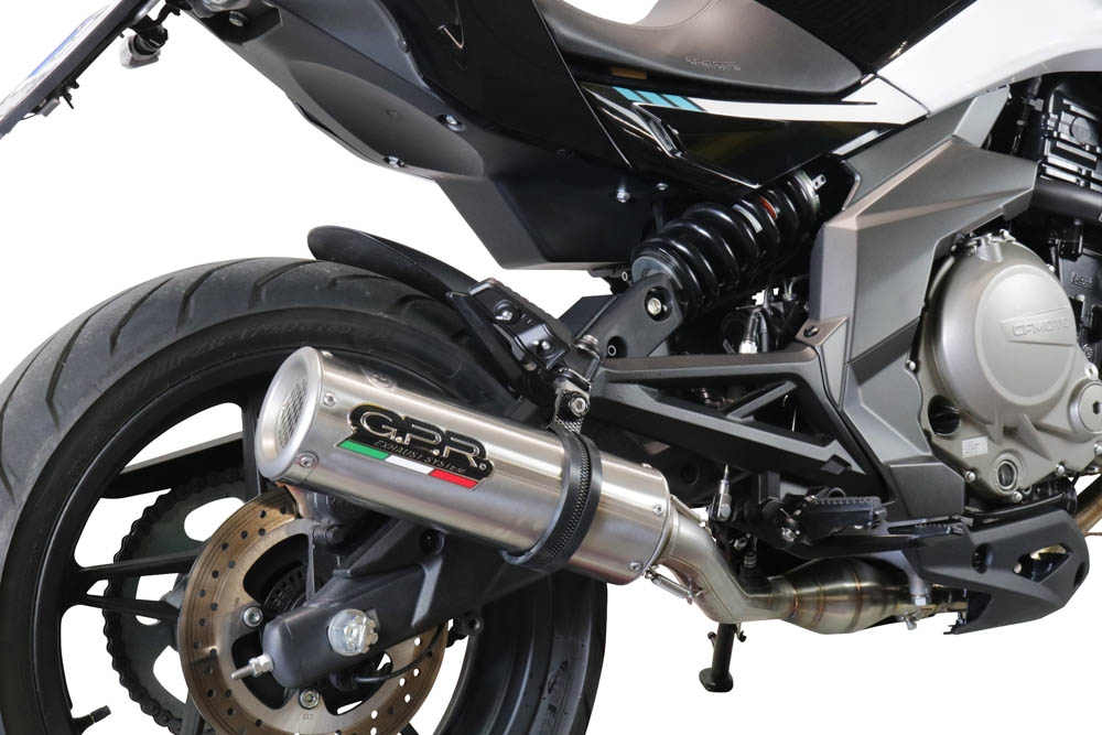 Scarico GPR compatibile con  Cf Moto 650 Nk 2021-2024, M3 Inox , Terminale di scarico omologato,fornito con db killer estraibile,catalizzatore e collettore