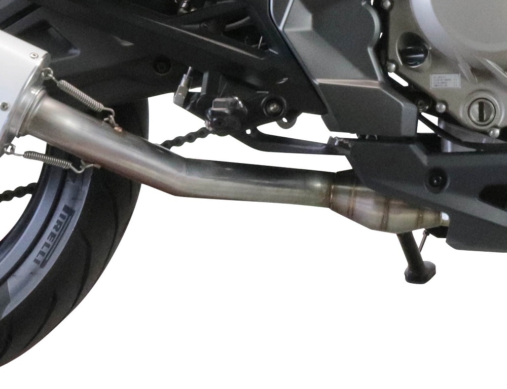 Scarico GPR compatibile con  Cf Moto 400 NK 2019-2020, GP Evo4 Black Titanium, Terminale di scarico omologato,fornito con db killer estraibile,catalizzatore e collettore