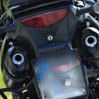 Scarico GPR compatibile con  Suzuki V-Strom Dl 1000 2002-2013, Furore Poppy, Coppia di terminali di scarico omologati, forniti con db killer removibile, catalizzatori e raccordi specifici