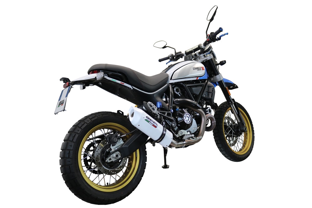 Scarico GPR compatibile con  Ducati Scrambler 800 Icon -Icon Dark 2021-2022, Albus Evo4, Terminale di scarico omologato, fornito con db killer estraibile, catalizzatore e raccordo specifico