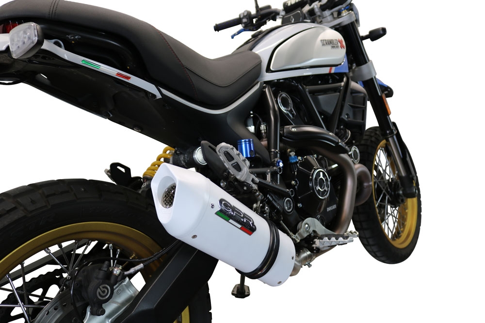 Scarico GPR compatibile con  Ducati Scrambler 800 Icon -Icon Dark 2021-2022, Albus Evo4, Terminale di scarico omologato, fornito con db killer estraibile, catalizzatore e raccordo specifico