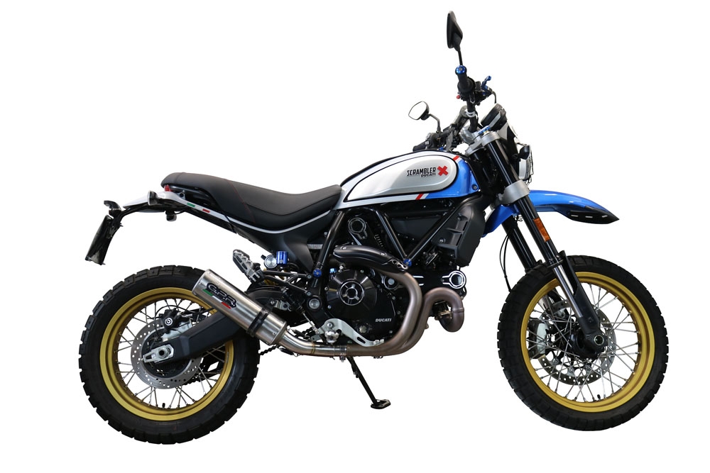 Scarico GPR compatibile con  Ducati Scrambler 800 Nightshift -Urban Motard 2021-2022, M3 Inox , Terminale di scarico omologato,fornito con db killer estraibile,catalizzatore e collettore