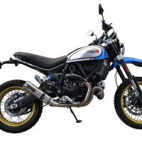 Scarico GPR compatibile con  Ducati Scrambler 800 Icon -Icon Dark 2021-2022, M3 Inox , Terminale di scarico omologato,fornito con db killer estraibile,catalizzatore e collettore