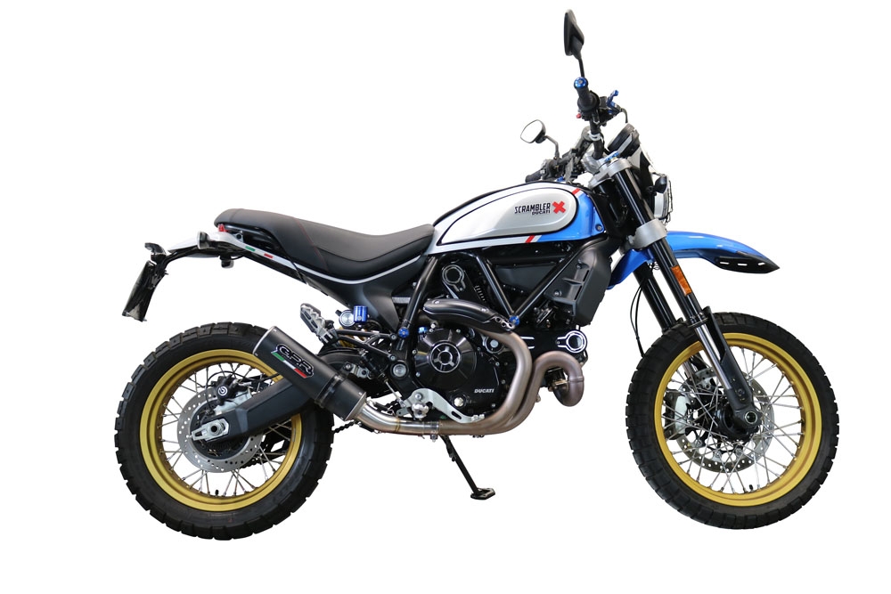 Scarico GPR compatibile con  Ducati Scrambler 800 Desert Sled -DS Fasthouse 2021-2024, M3 Black Titanium, Terminale di scarico omologato,fornito con db killer estraibile,catalizzatore e collettore