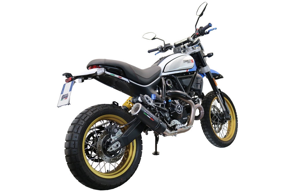 Scarico GPR compatibile con  Ducati Scrambler 800 Urban Motard 2021-2023, M3 Black Titanium, Terminale di scarico omologato,fornito con db killer estraibile,catalizzatore e collettore