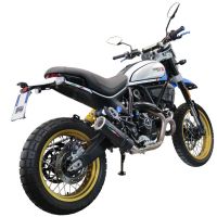 Scarico GPR compatibile con  Ducati Scrambler 800 Desert Sled -DS Fasthouse 2021-2024, M3 Black Titanium, Terminale di scarico omologato,fornito con db killer estraibile,catalizzatore e collettore