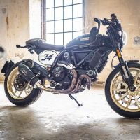 Scarico GPR compatibile con  Ducati Scrambler 800  2017-2020, Furore Evo4 Nero, Terminale di scarico omologato,fornito con db killer estraibile,catalizzatore e collettore