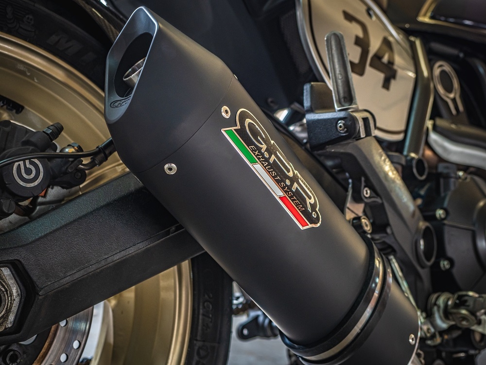 Scarico GPR compatibile con  Ducati Scrambler 800  2017-2020, Furore Evo4 Nero, Terminale di scarico omologato,fornito con db killer estraibile,catalizzatore e collettore