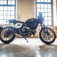 Scarico GPR compatibile con  Ducati Scrambler 800  2015-2016, M3 Black Titanium, Terminale di scarico omologato,fornito con db killer estraibile,catalizzatore e collettore