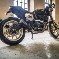 Scarico GPR compatibile con  Ducati Scrambler 800  2017-2020, M3 Black Titanium, Terminale di scarico omologato,fornito con db killer estraibile,catalizzatore e collettore