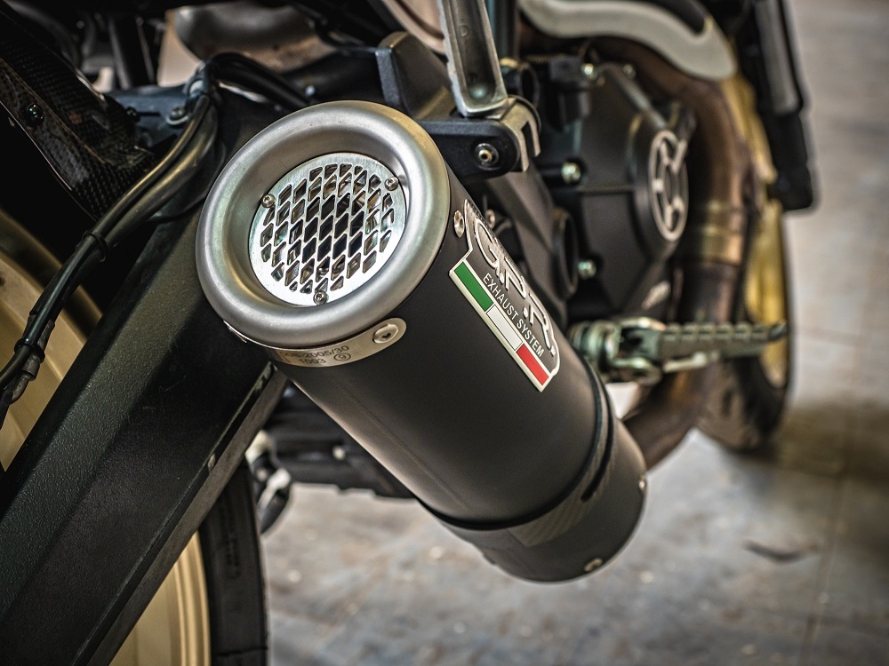 Scarico GPR compatibile con  Ducati Scrambler 800  2015-2016, M3 Black Titanium, Terminale di scarico omologato,fornito con db killer estraibile,catalizzatore e collettore