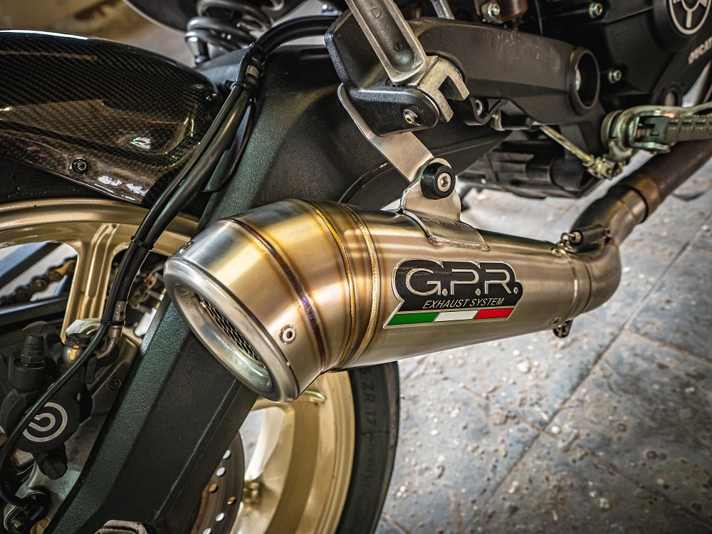 Scarico GPR compatibile con  Ducati Scrambler 800  2015-2016, Powercone Evo, Scarico omologato, silenziatore con db killer estraibile e raccordo specifico