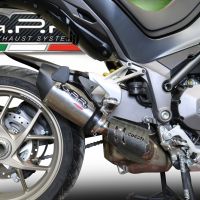 Scarico GPR compatibile con  Ducati Multistrada 1260 2018-2020, GP Evo4 Titanium, Scarico omologato, silenziatore con db killer estraibile e raccordo specifico