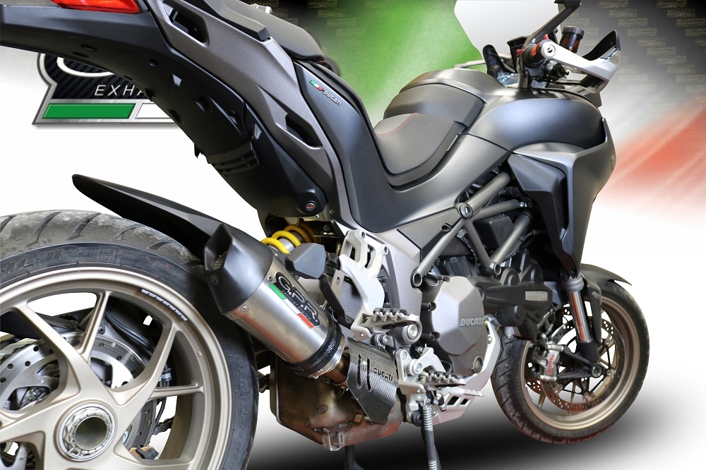 Scarico GPR compatibile con  Ducati Multistrada 1260 2018-2020, GP Evo4 Titanium, Scarico omologato, silenziatore con db killer estraibile e raccordo specifico